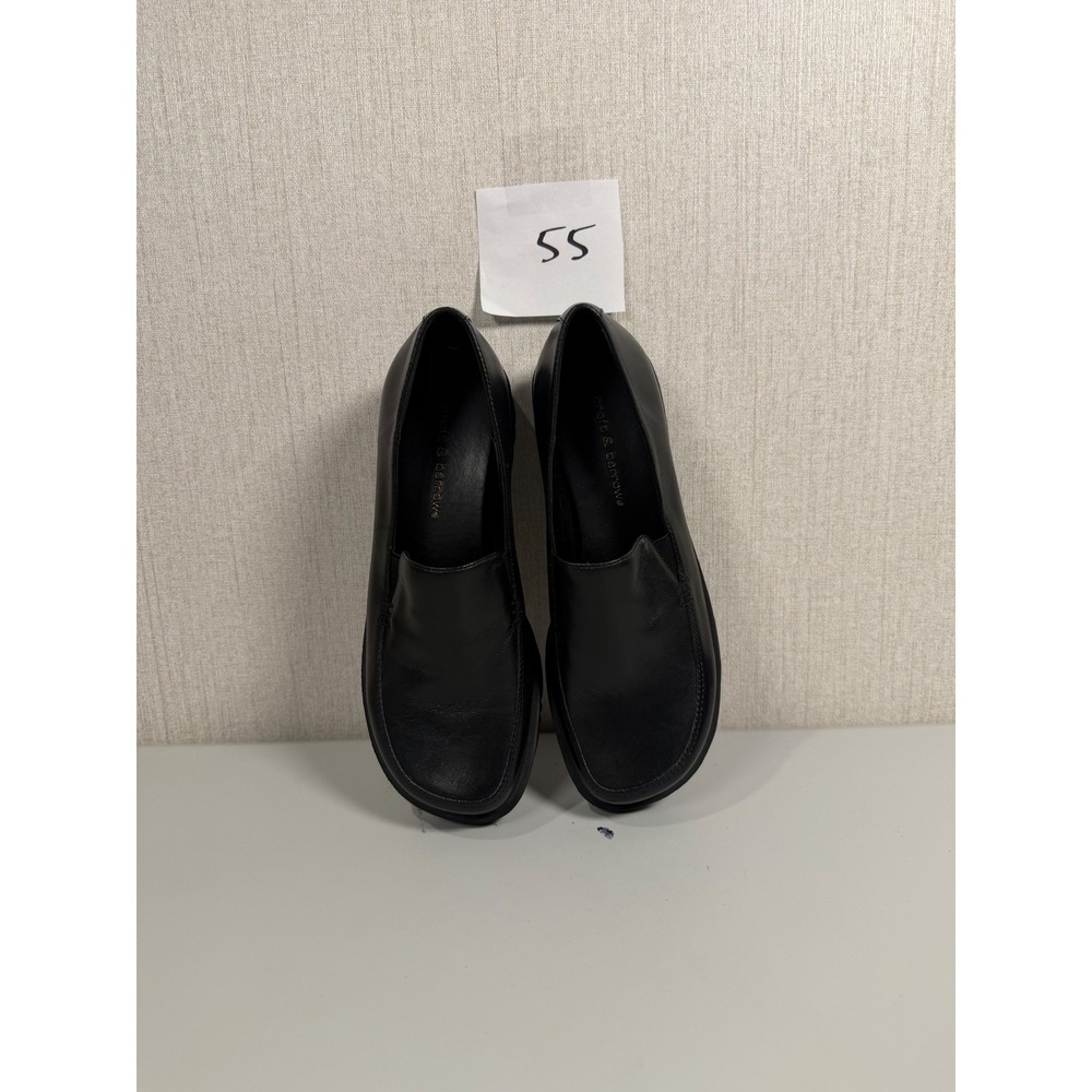 Croft & Barrow St. Cloud Black Leather Platform Loafers BT-F0311848-10 Womens 7M